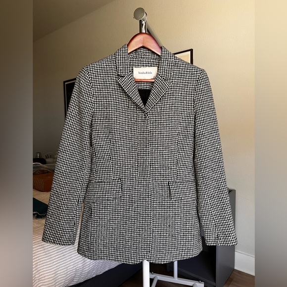 Tailored wool houndstood blazer Bimba&Lola black white ✨✨✨ - Picture 1 of 8